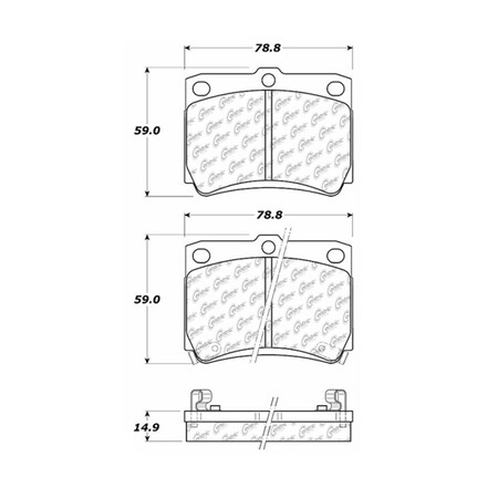 Centric Parts Centric Premium Pads, 300.07330 300.07330